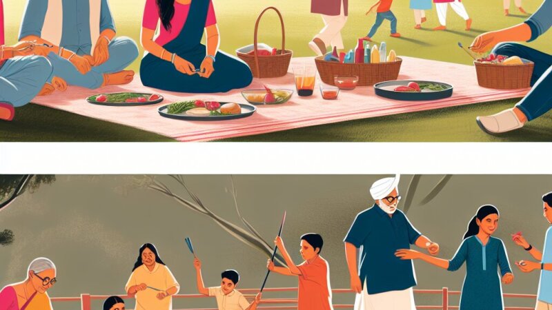 A Joyful Family Picnic: Celebrating Togetherness Outdoors