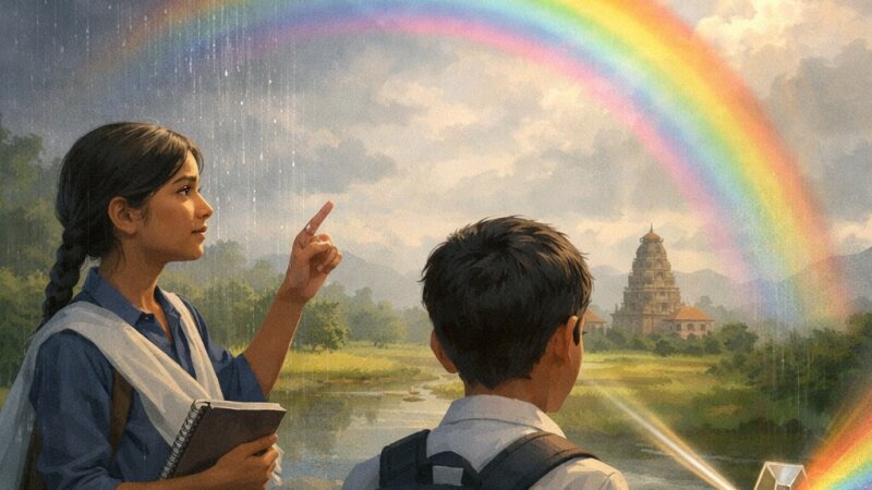 Discovering Rainbows: A Colorful Natural Wonder Explained in 10 Lines