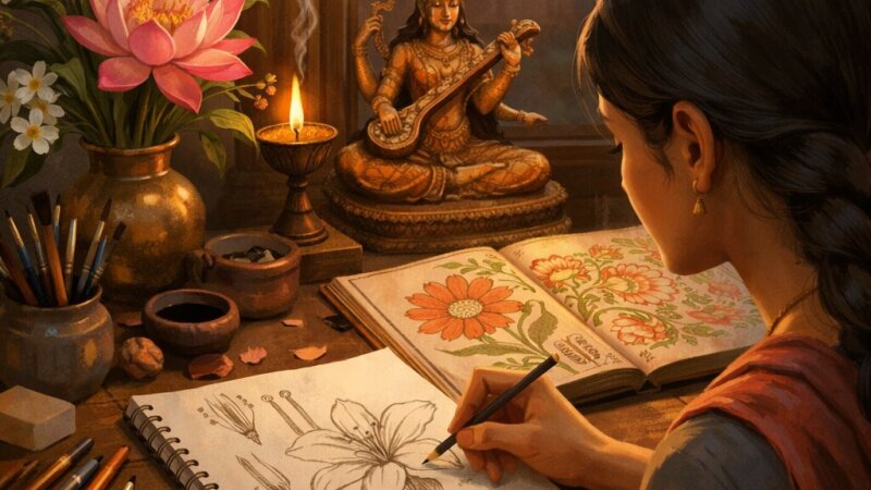 Mastering Flower Drawing: A Step-by-Step Guide for Indian Students