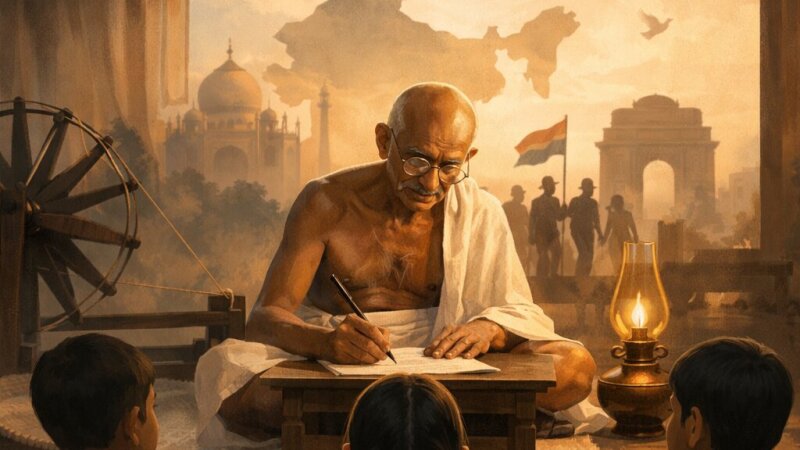 Short and Simple Lines on Mahatma Gandhi for Students