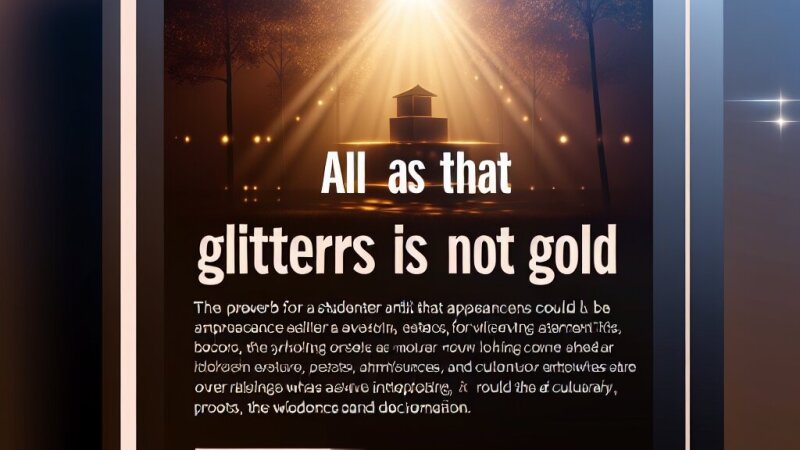 Understanding the Proverb ‘All That Glitters Is Not Gold’ and Its Meaning